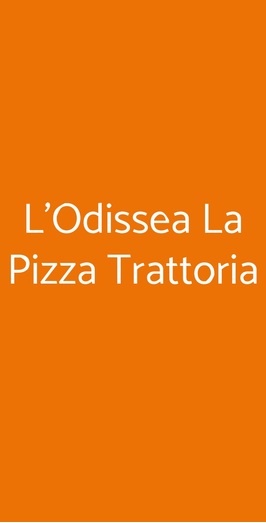 L'odissea La Pizza Trattoria, Palazzolo Acreide