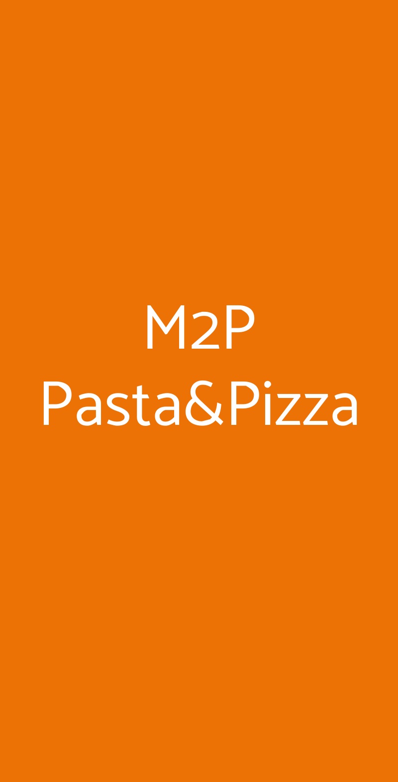 M2P Pasta&Pizza Torino menù 1 pagina
