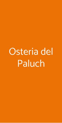 Osteria Del Paluch, Baldissero Torinese