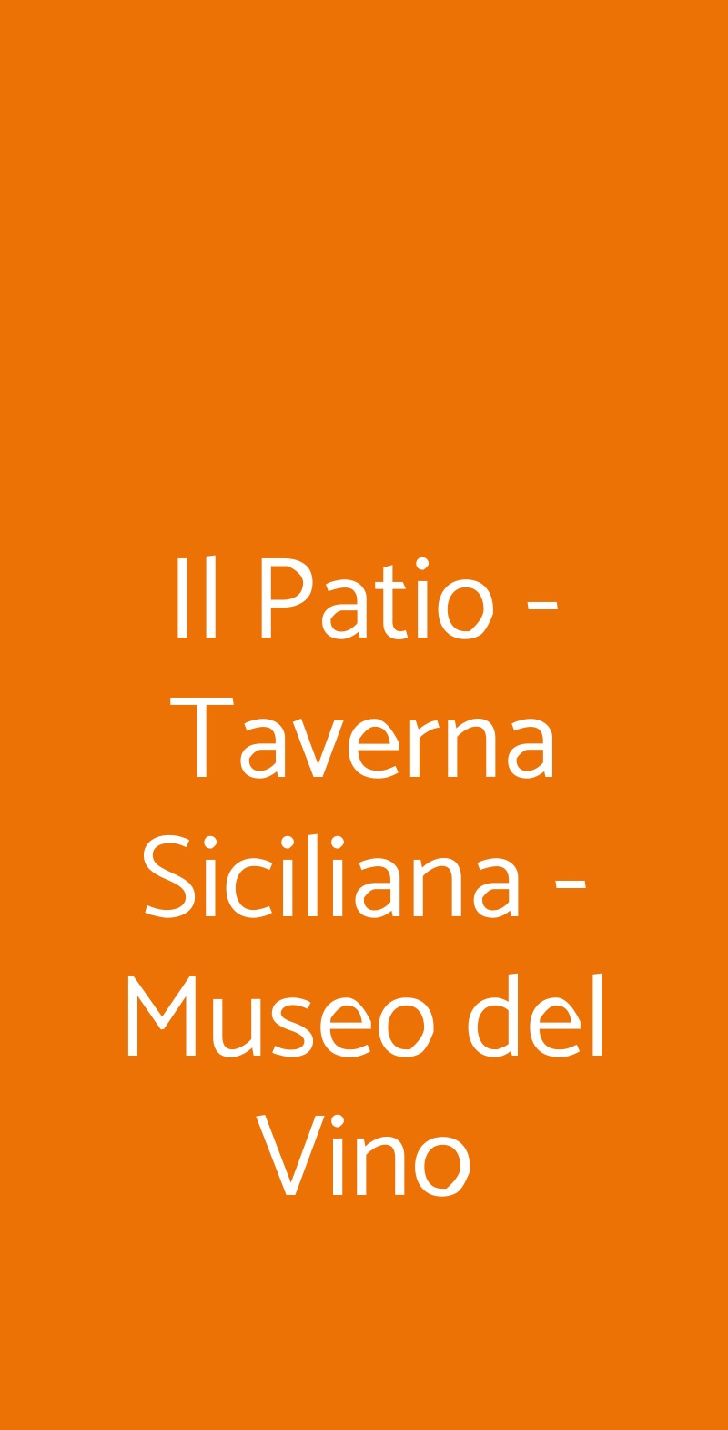 Il Patio - Taverna Siciliana - Museo del Vino Trapani menù 1 pagina