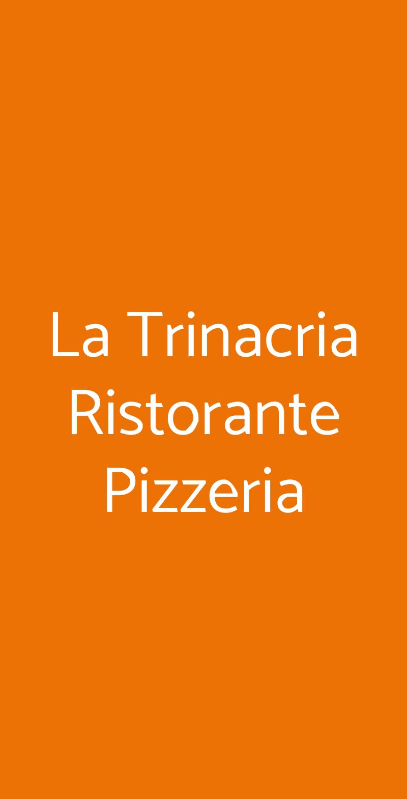 La Trinacria Ristorante Pizzeria Mazara del Vallo menù 1 pagina