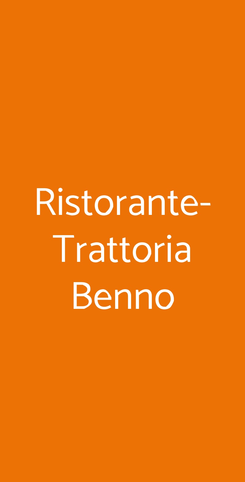 Ristorante-Trattoria Benno Mazara del Vallo menù 1 pagina