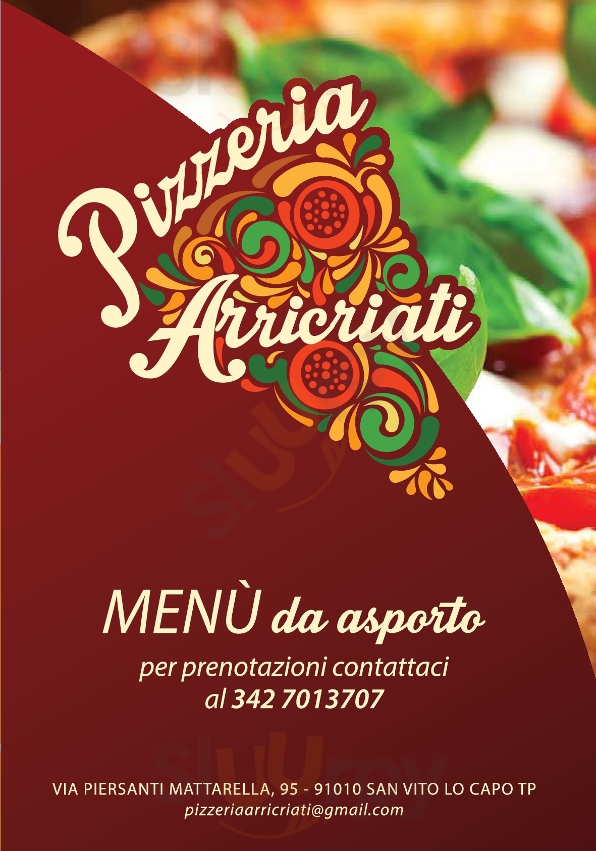 Pizzeria Arricriati San Vito Lo Capo menù 1 pagina