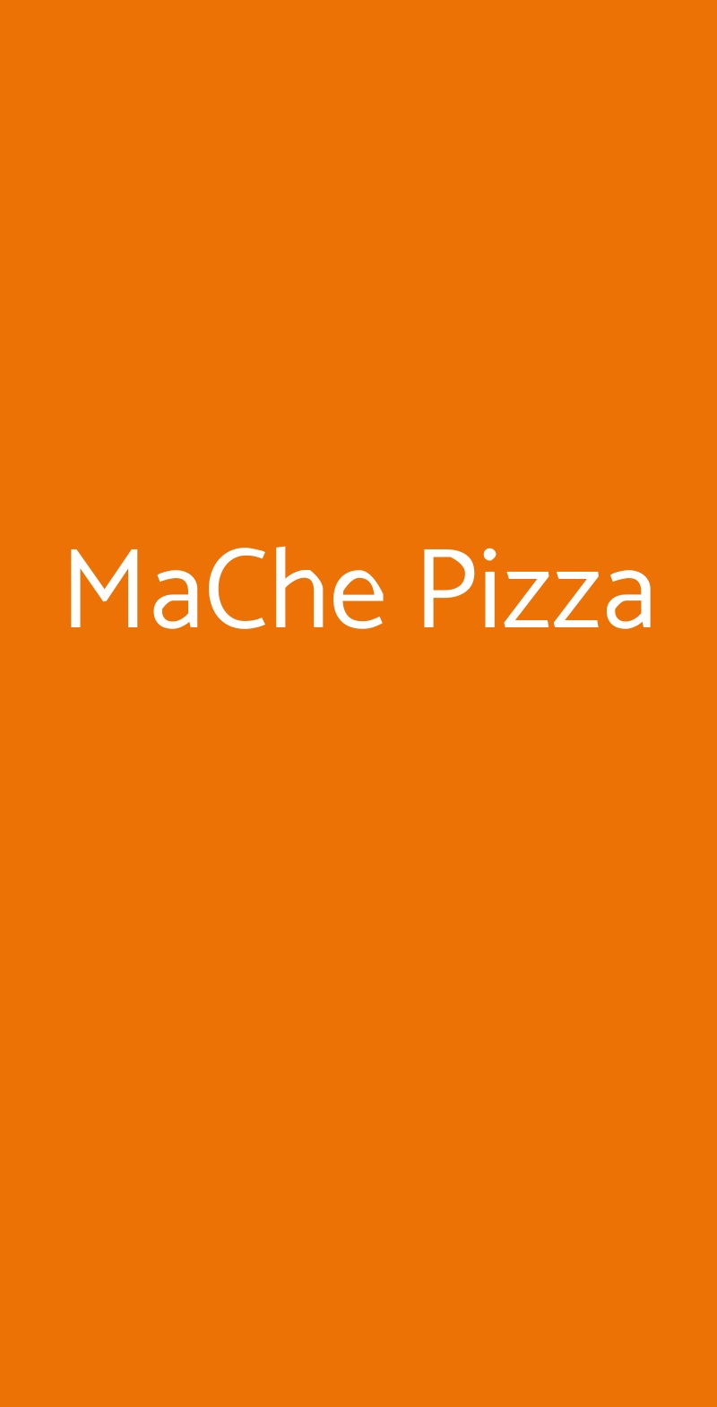 MaChe Pizza Nichelino menù 1 pagina