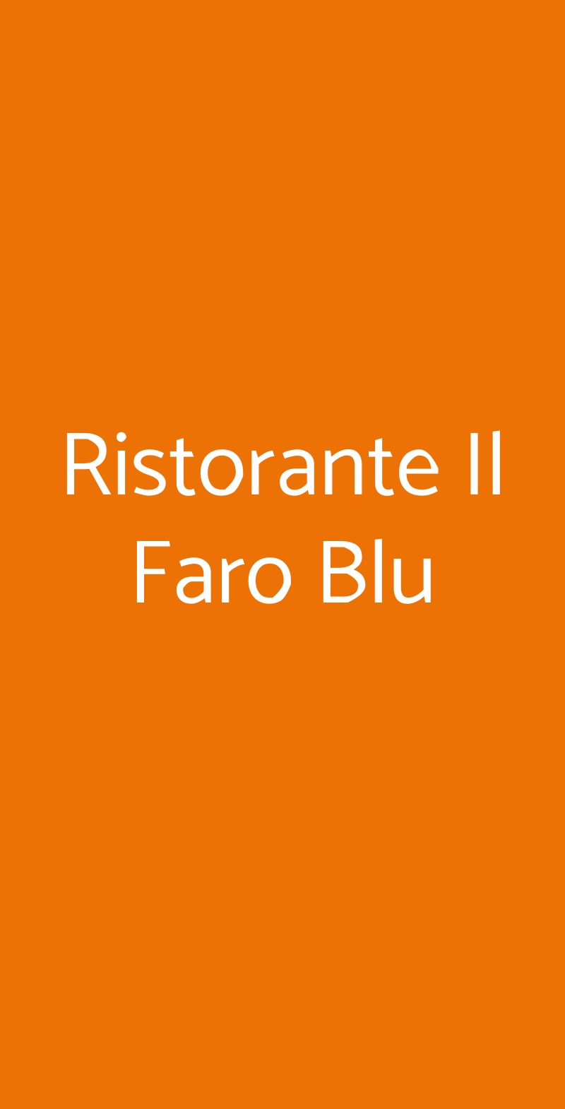 Ristorante Il Faro Blu Moncalieri menù 1 pagina