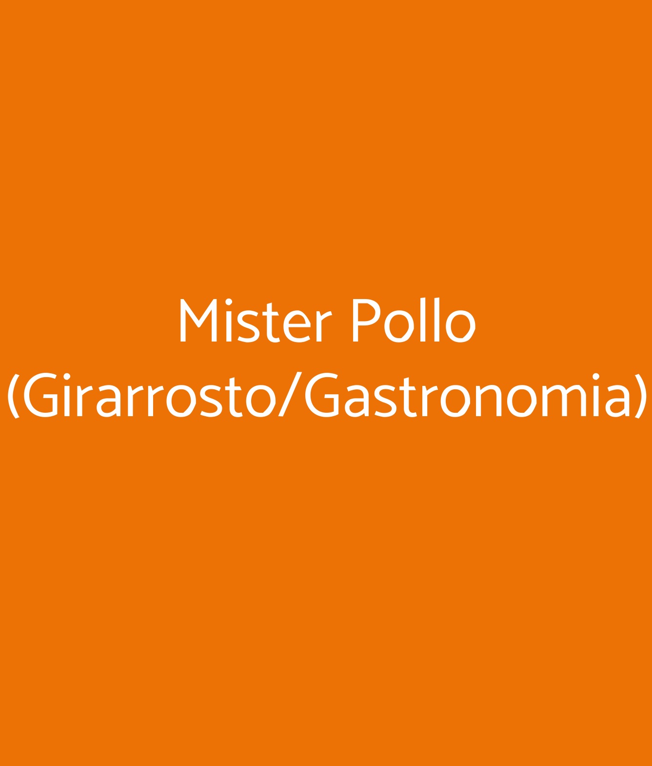 Mister Pollo (Girarrosto/Gastronomia) Marsala menù 1 pagina