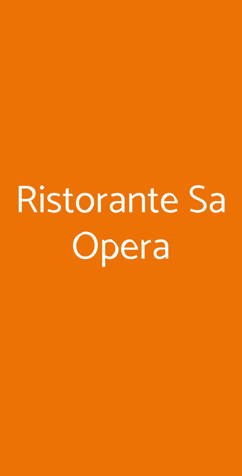 Ristorante Sa Opera Torino menù 1 pagina