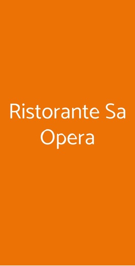 Ristorante Sa Opera, Torino