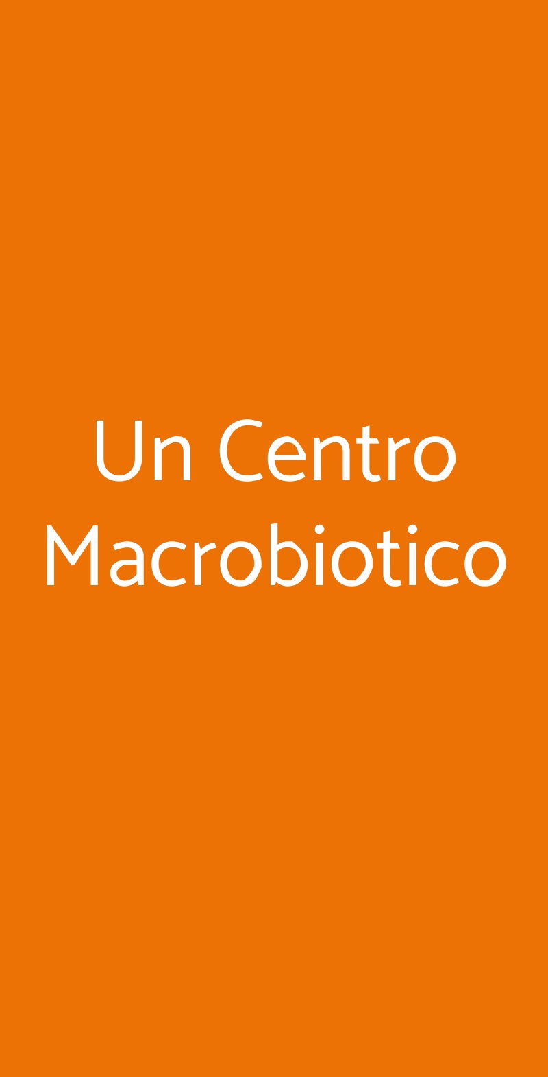 Un Centro Macrobiotico Marsala menù 1 pagina