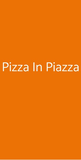 Pizza In Piazza, Rivoli