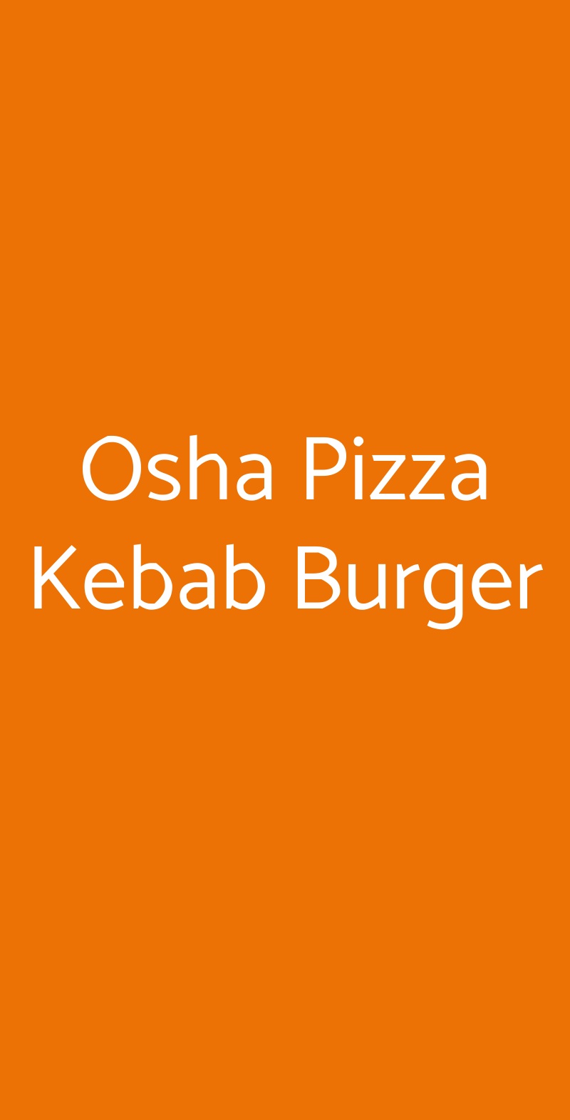 Osha Pizza Kebab Burger Torino menù 1 pagina