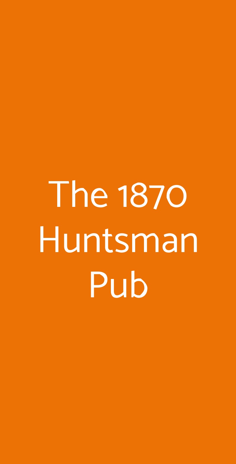 The 1870 Huntsman Pub Torino menù 1 pagina