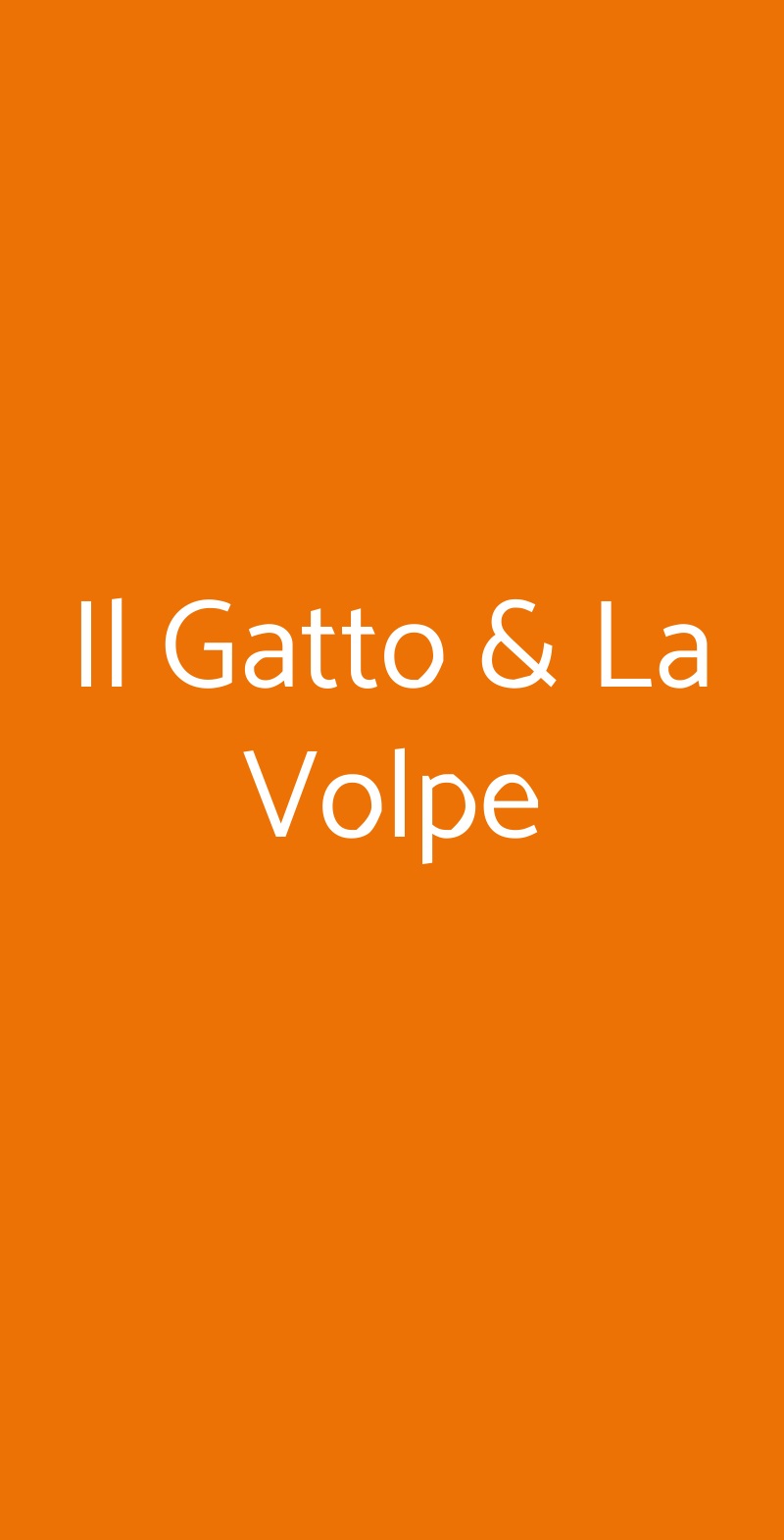 Il Gatto & La Volpe Avigliana menù 1 pagina