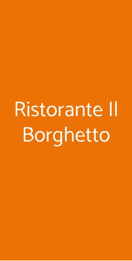 Ristorante Il Borghetto, Lamezia Terme