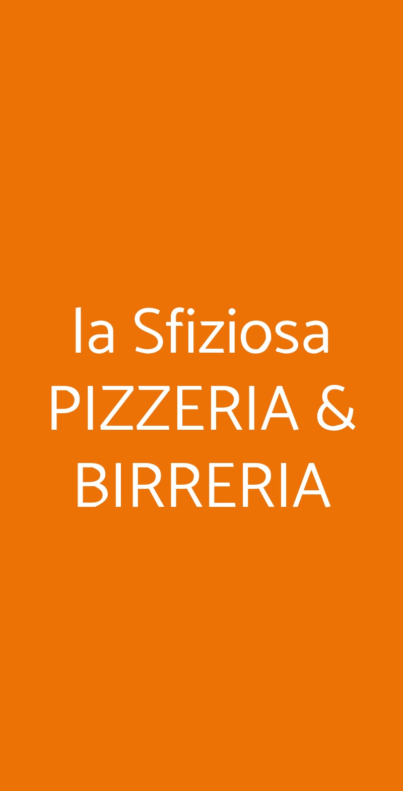 SFIZIOSA! Risto & Pizza Catanzaro menù 1 pagina