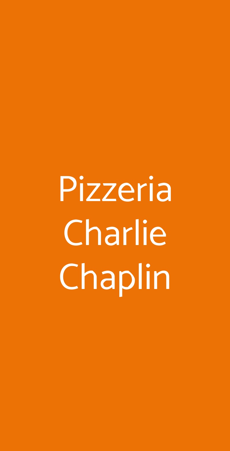 Pizzeria Charlie Chaplin Torino menù 1 pagina
