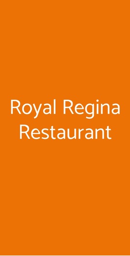 Royal Regina Restaurant, Torino
