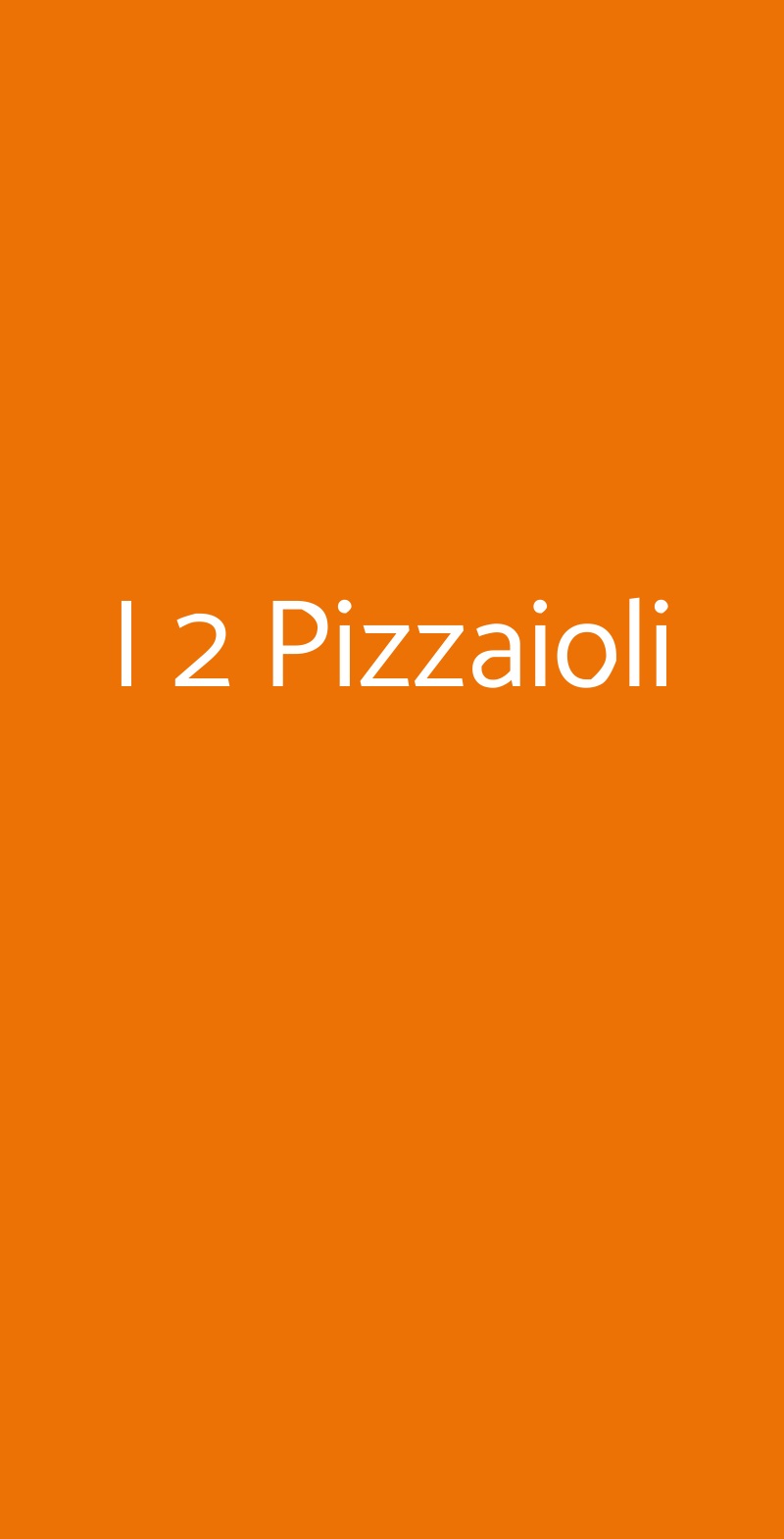 I 2 Pizzaioli Torino menù 1 pagina