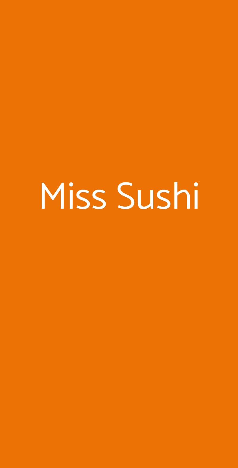 Miss Sushi Torino menù 1 pagina