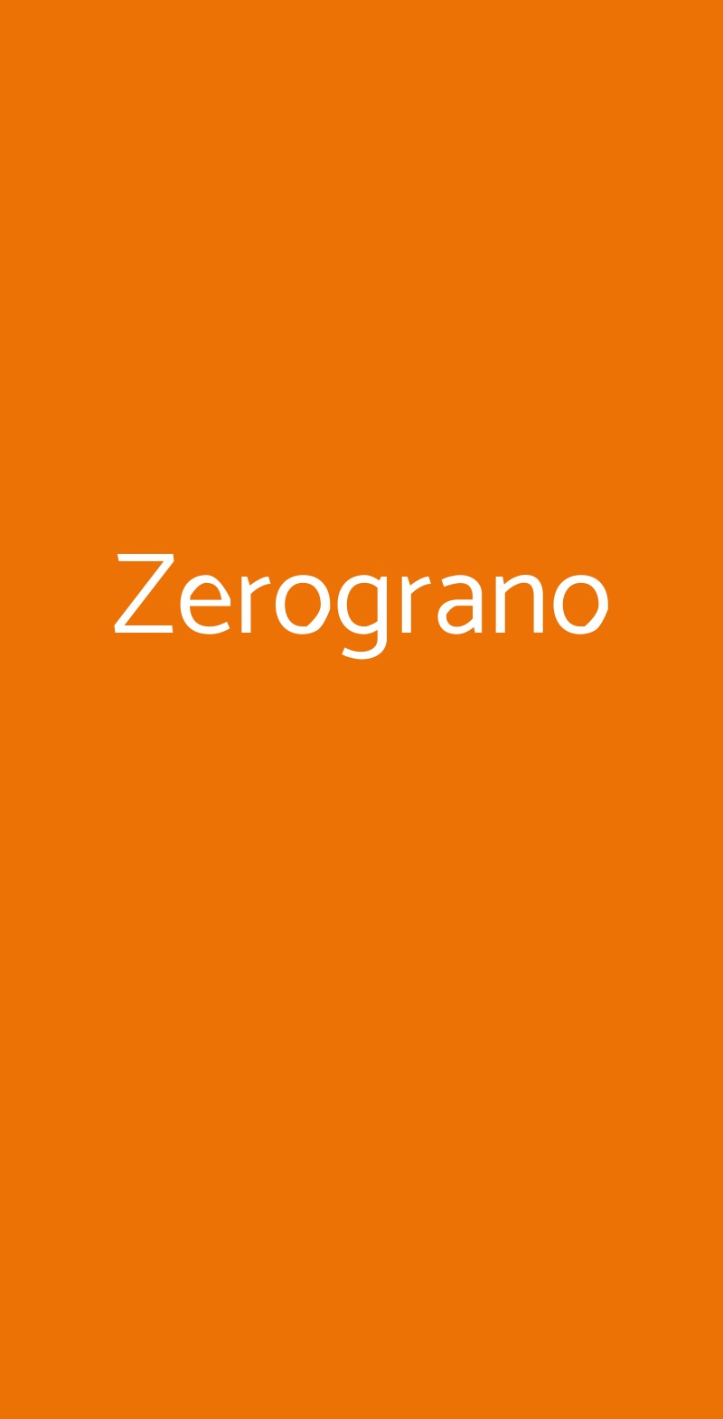 Zerograno Torino menù 1 pagina