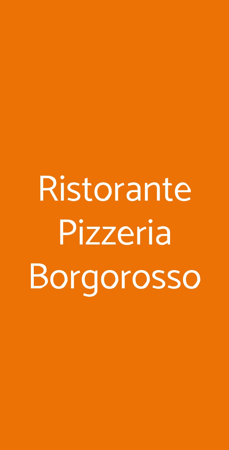 Ristorante Pizzeria Borgorosso Guardavalle menù 1 pagina