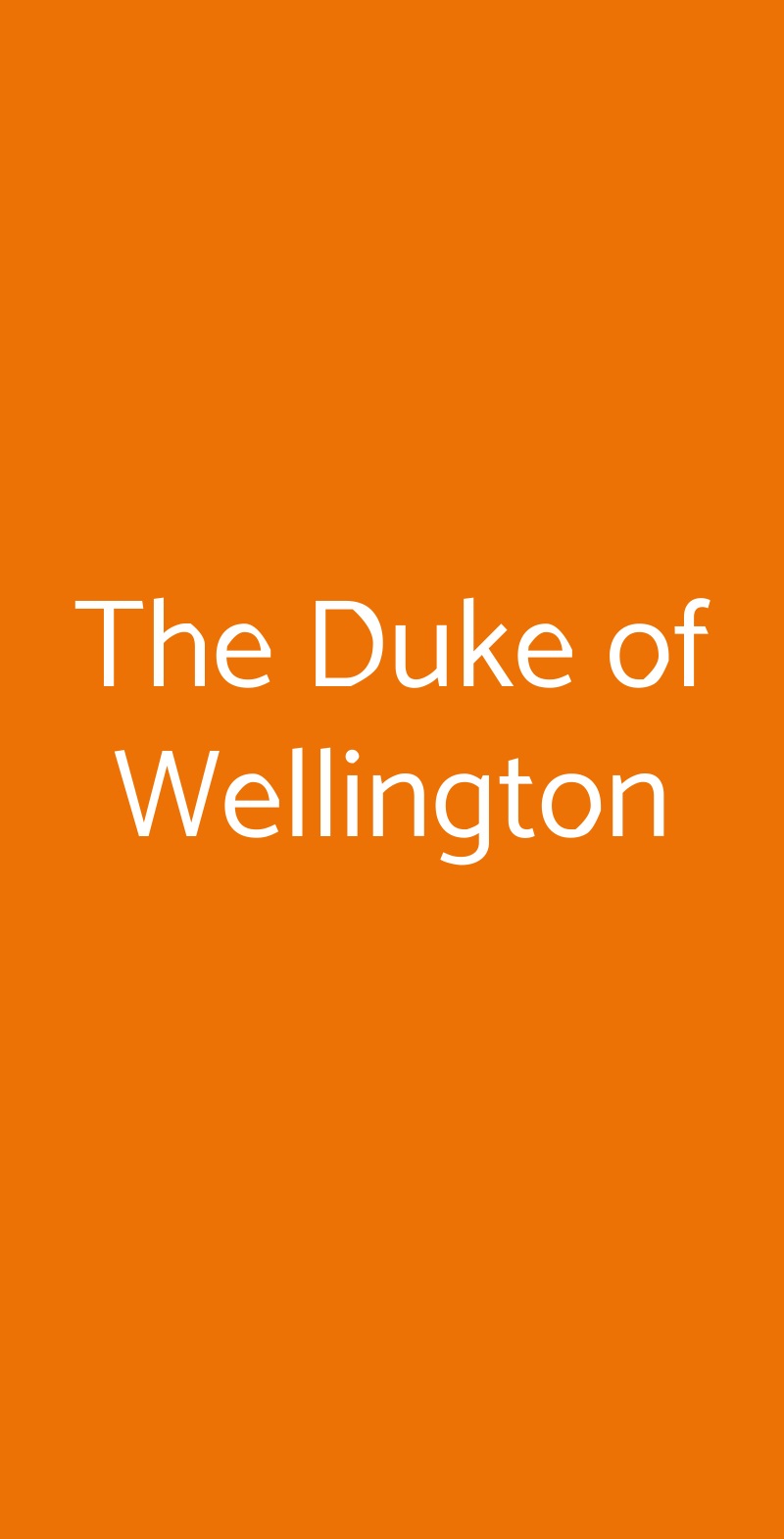 The Duke of Wellington Torino menù 1 pagina