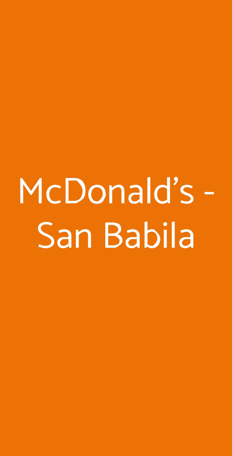 McDonald's -  San Babila Milano menù 1 pagina