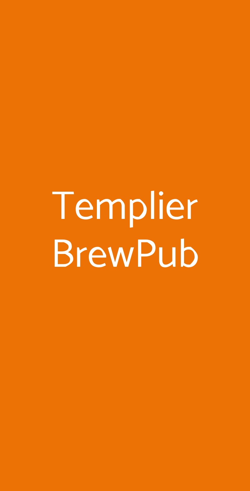 Templier BrewPub Catanzaro menù 1 pagina