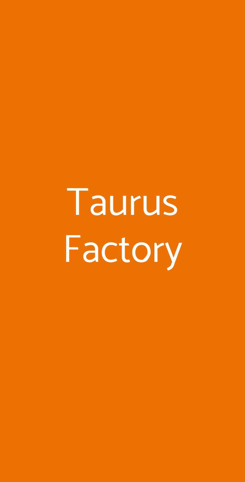 Taurus Factory Ciriè menù 1 pagina
