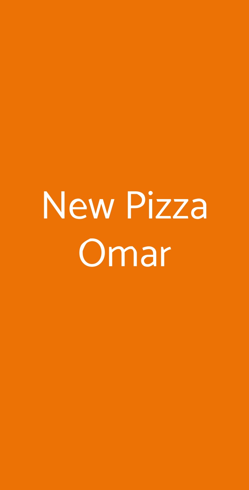 New Pizza Omar Torino menù 1 pagina