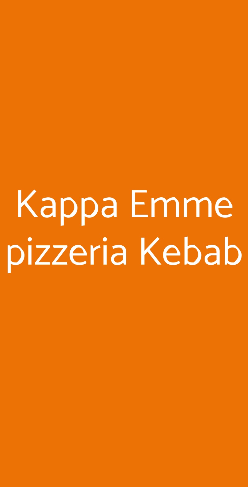 Kappa Emme pizzeria Kebab Torino menù 1 pagina