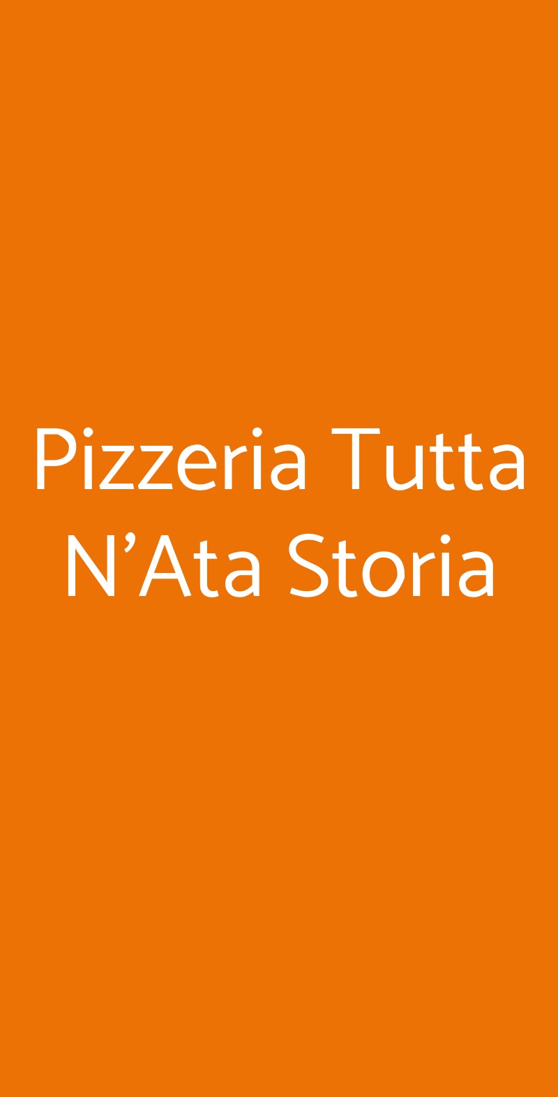 Pizzeria Tutta N'Ata Storia Torino menù 1 pagina