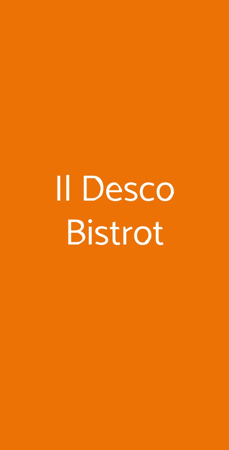 Il Desco Bistrot Firenze menù 1 pagina