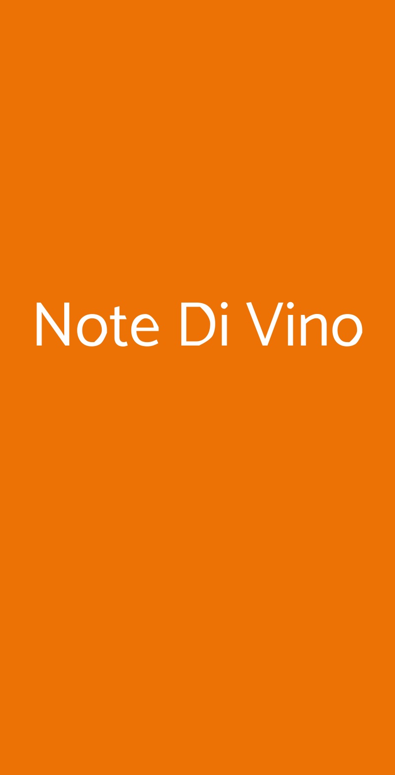 Note Di Vino Firenze menù 1 pagina