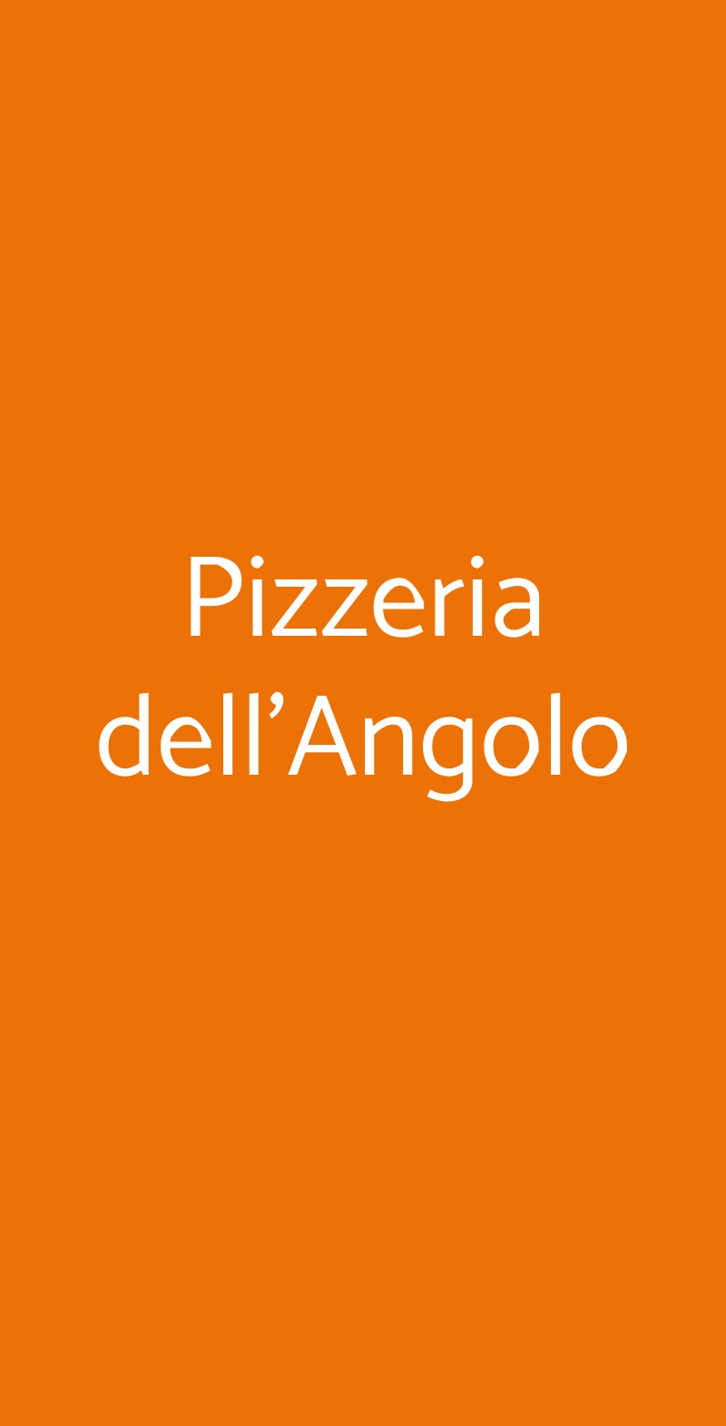 Pizzeria dell'Angolo Torino menù 1 pagina