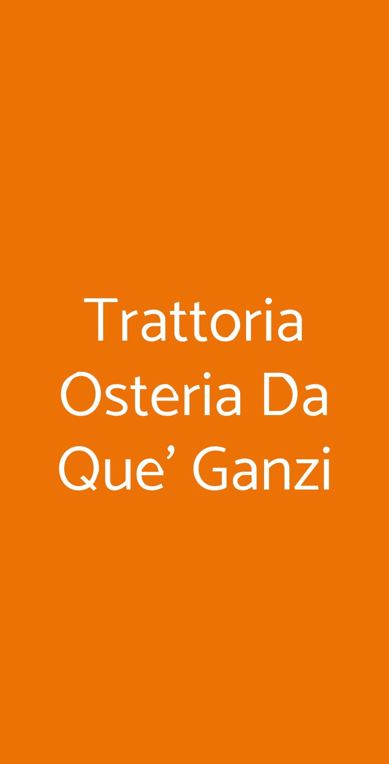 Trattoria Osteria Da Que' Ganzi Firenze menù 1 pagina