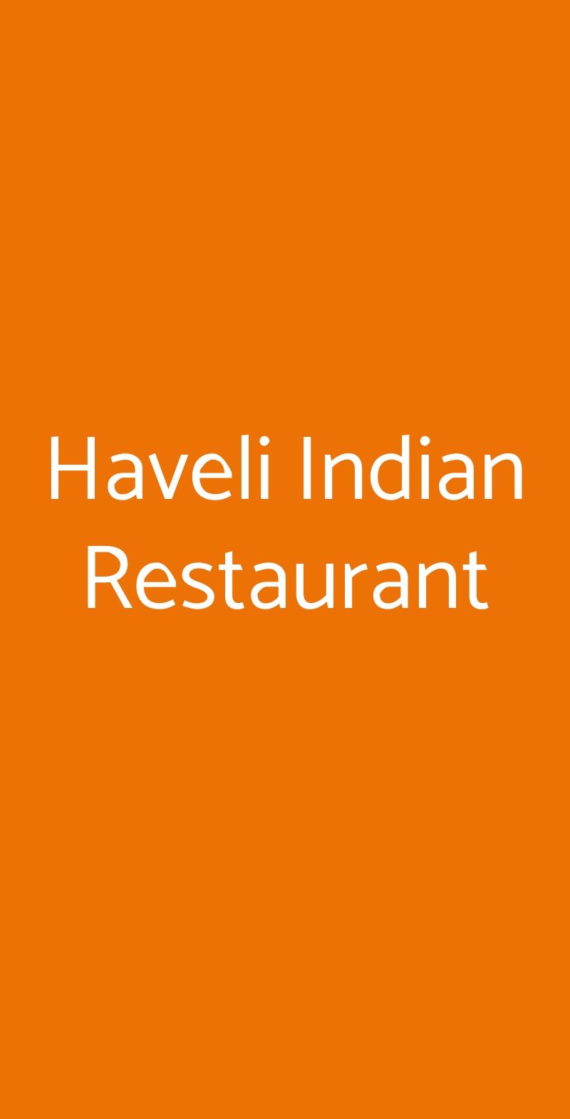 Haveli Indian Restaurant Firenze menù 1 pagina