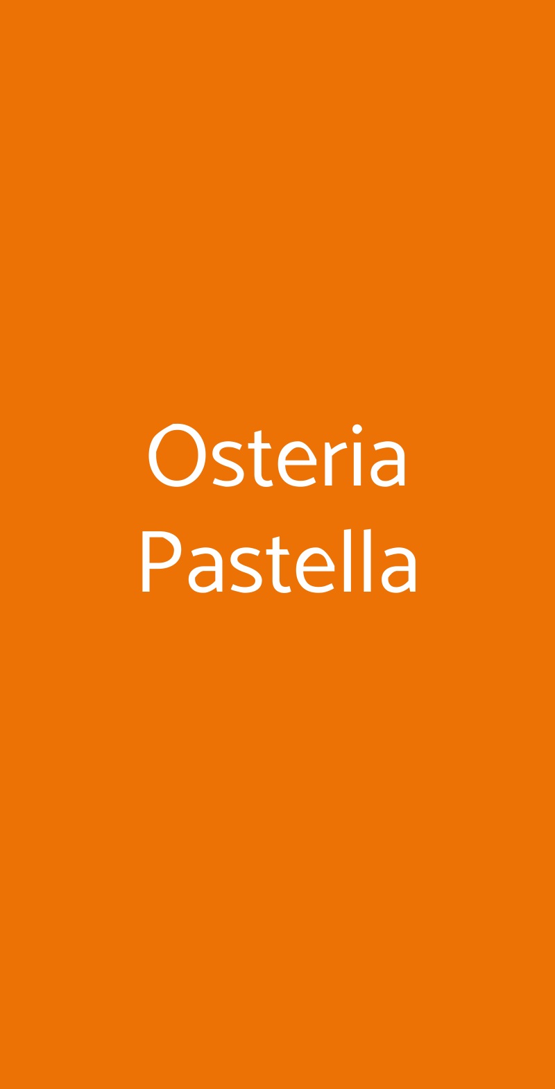 Osteria Pastella Firenze menù 1 pagina