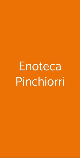 Enoteca Pinchiorri, Firenze