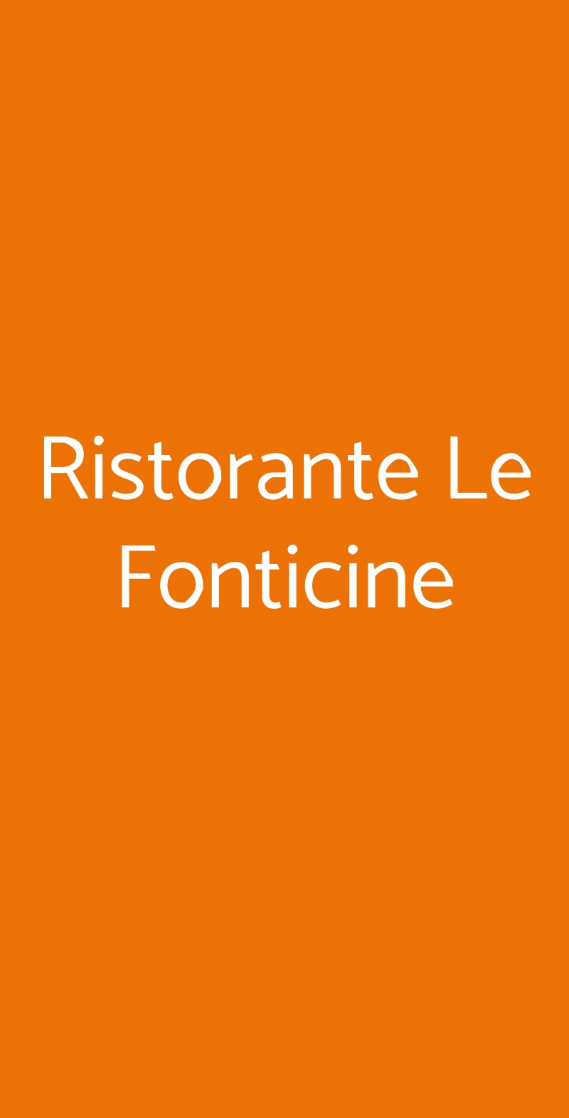 Ristorante Le Fonticine Firenze menù 1 pagina