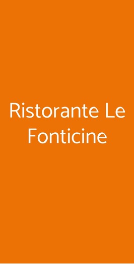Ristorante Le Fonticine, Firenze