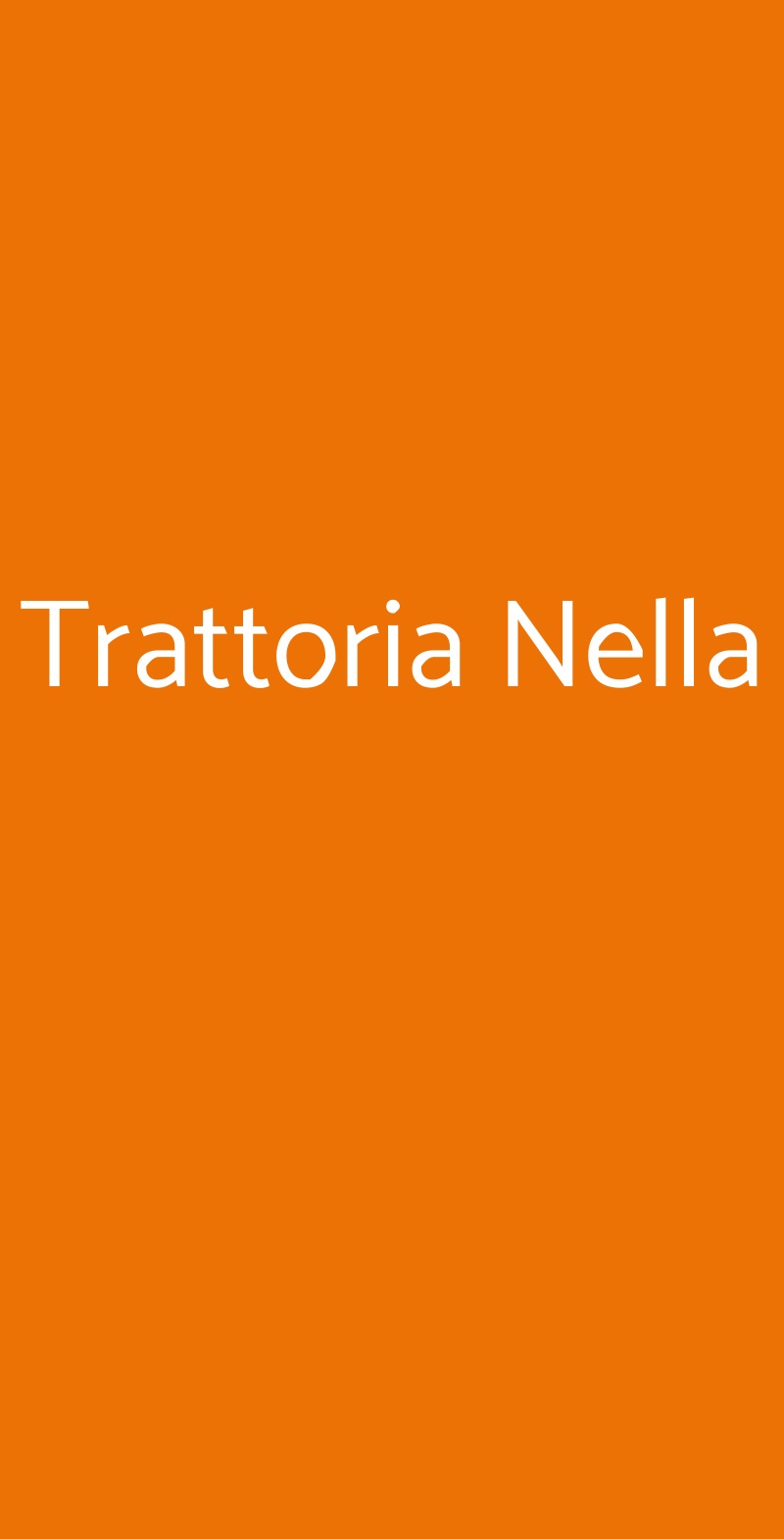 Trattoria Nella Firenze menù 1 pagina