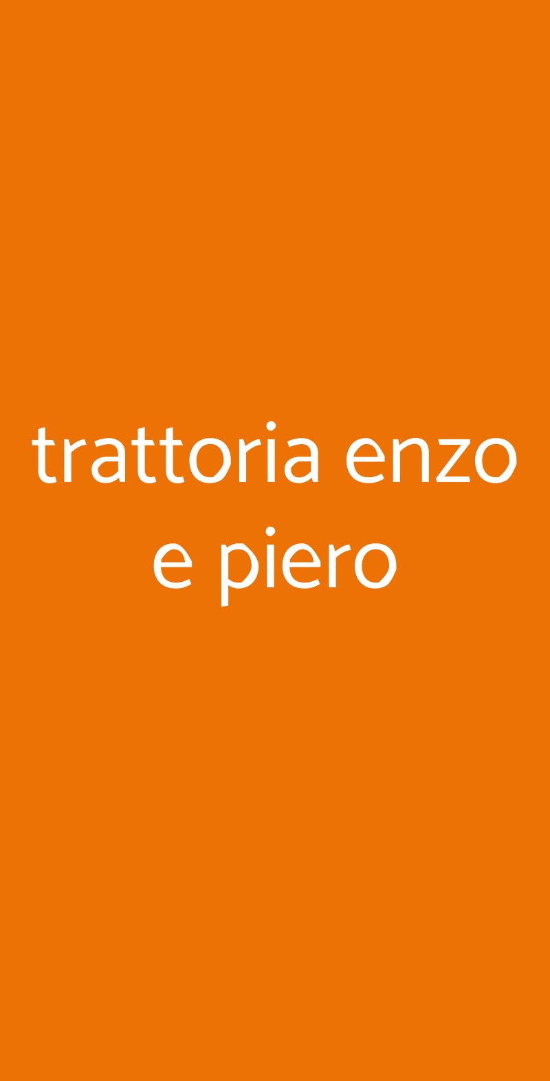 trattoria enzo e piero Firenze menù 1 pagina