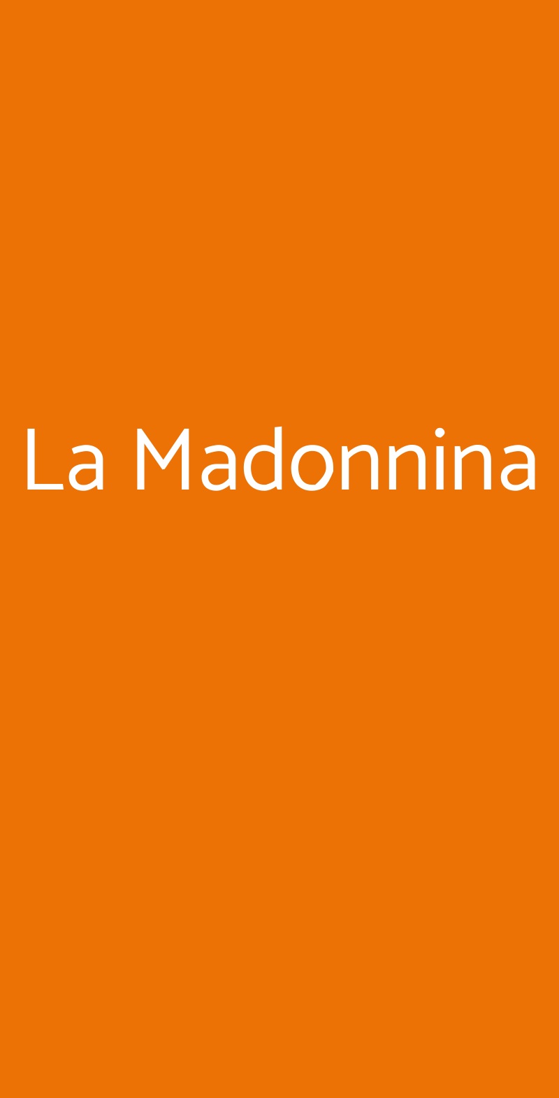 La Madonnina Lamezia Terme menù 1 pagina