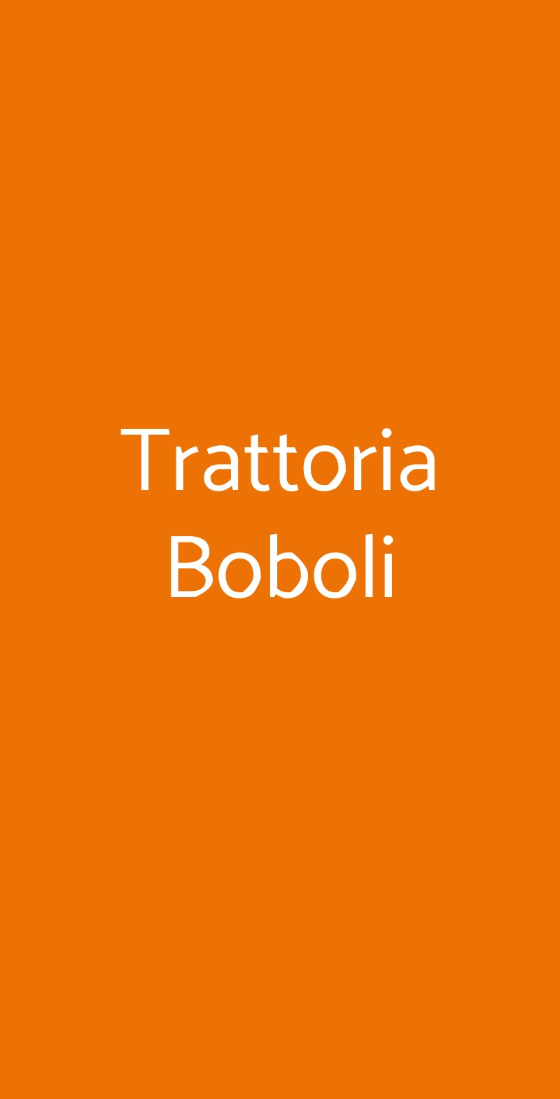 Trattoria Boboli Firenze menù 1 pagina
