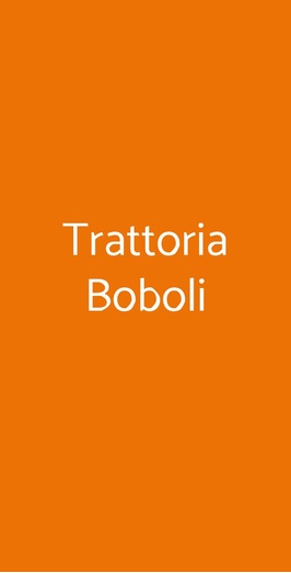 Trattoria Boboli, Firenze