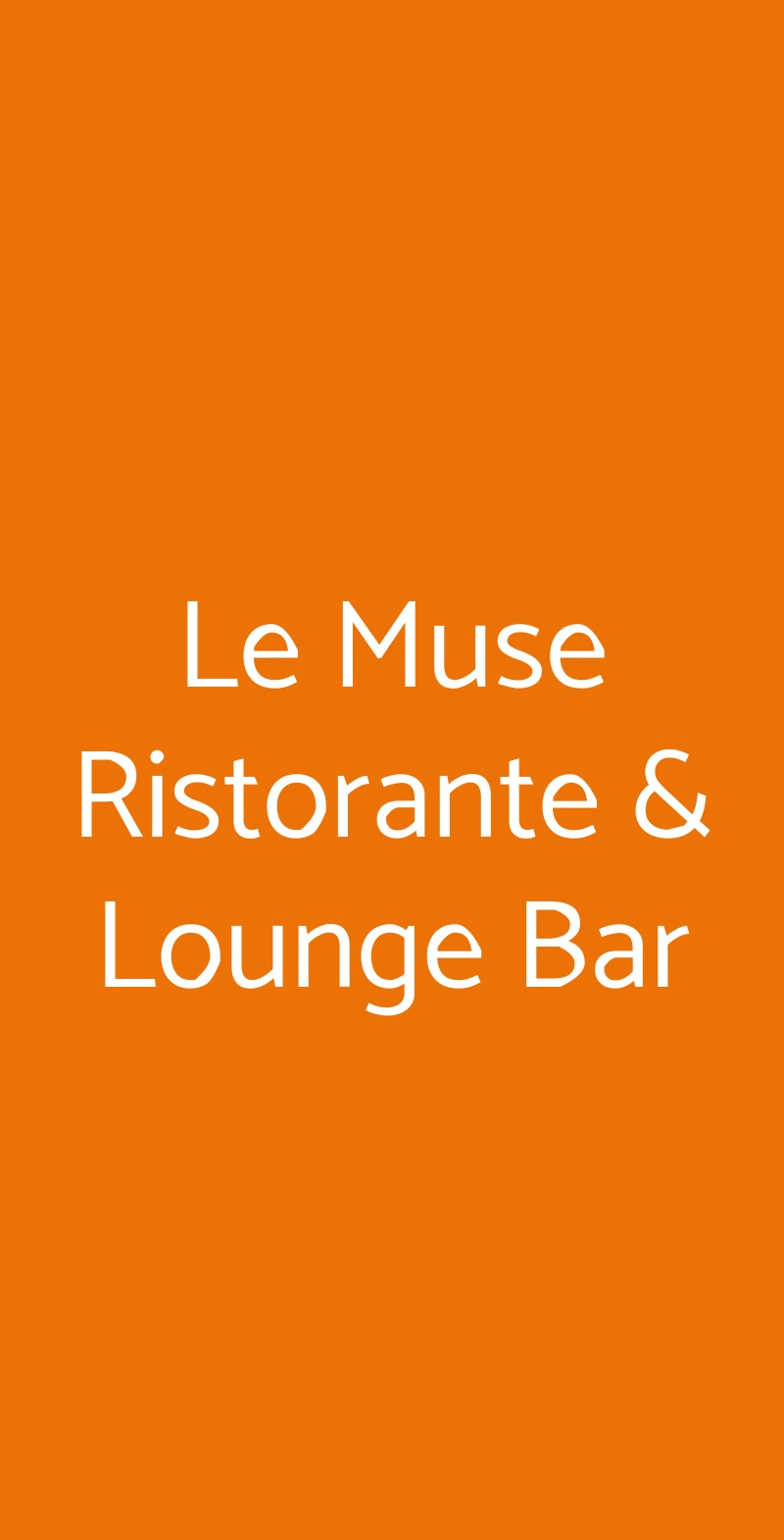 Le Muse Ristorante & Lounge Bar Firenze menù 1 pagina