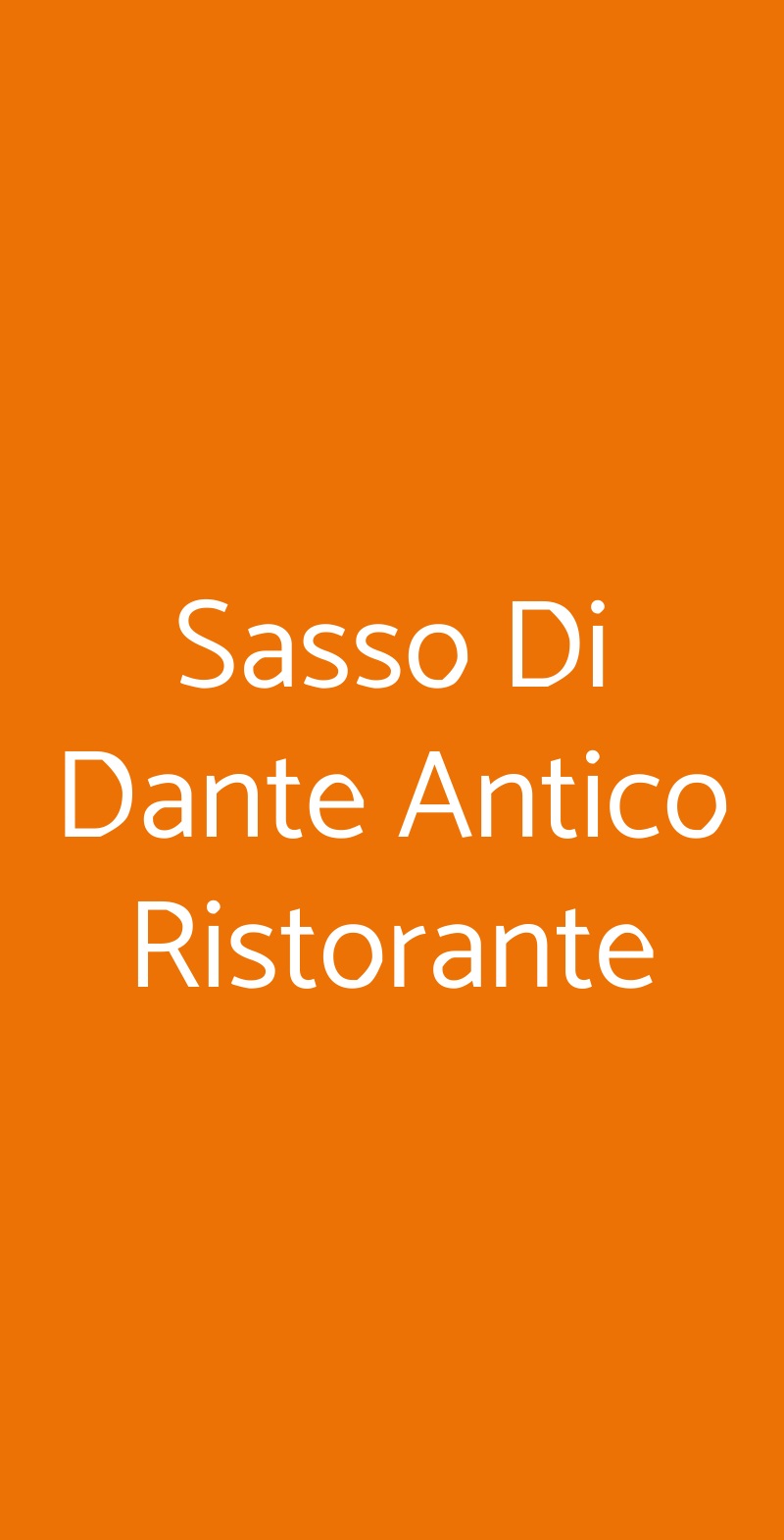 Sasso Di Dante Antico Ristorante Firenze menù 1 pagina