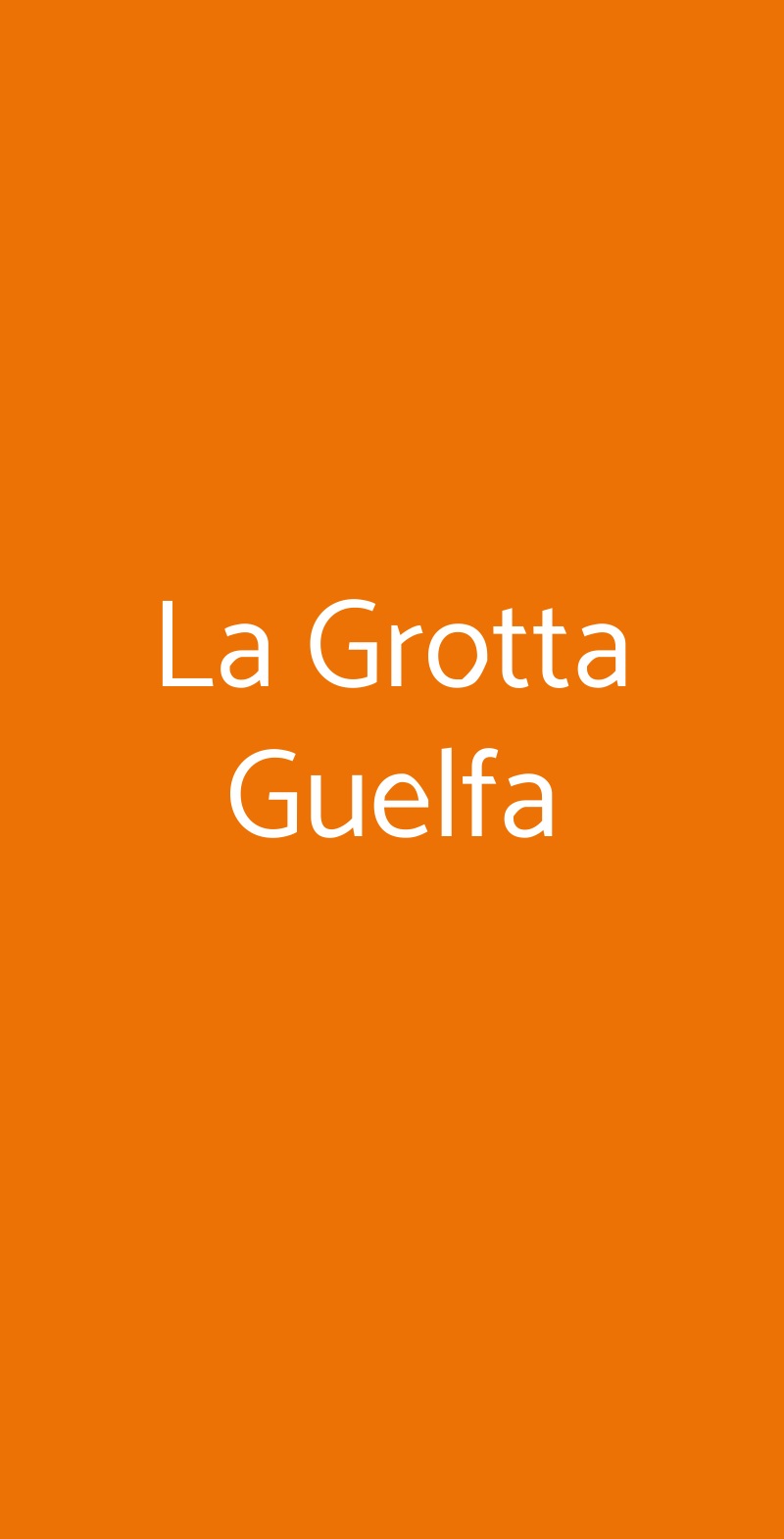 La Grotta Guelfa Firenze menù 1 pagina