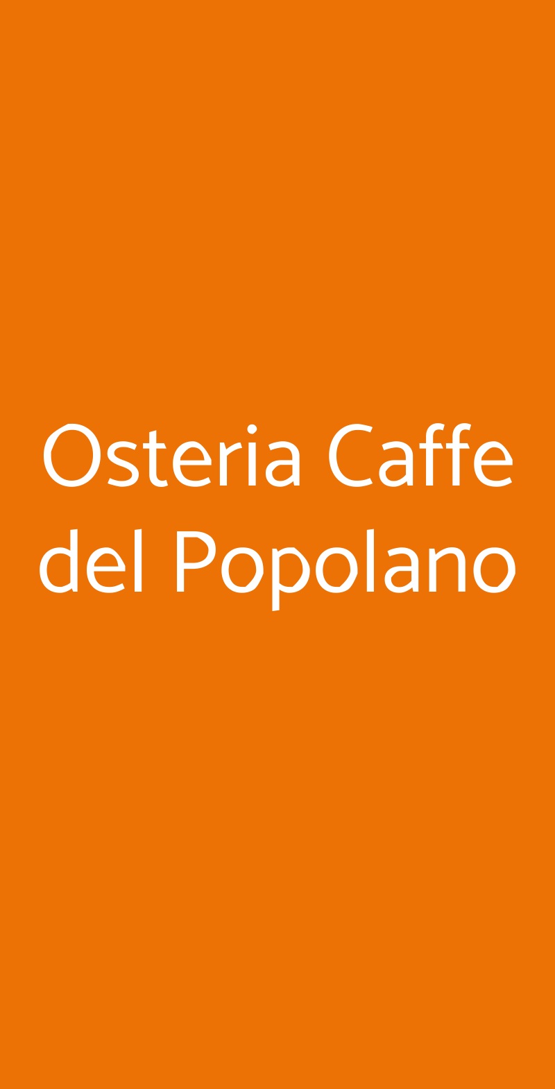 Osteria Caffe del Popolano San Casciano in Val di Pesa menù 1 pagina